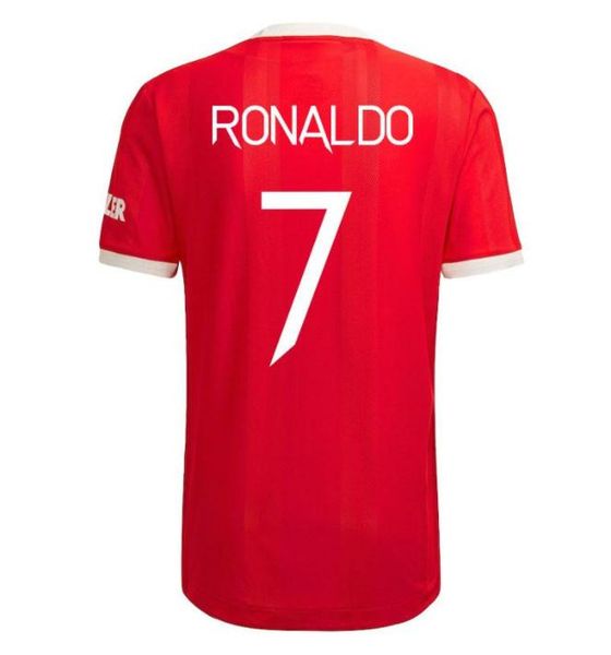 

2021 2022 ronaldo 7 football shirt manchester men soccer jerseys united cavani utd van de beek b. fernandes rashford players and fans versio, Black