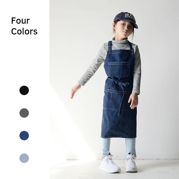 

apron japanese children's canvas cowboy advertising cotton art smock painting