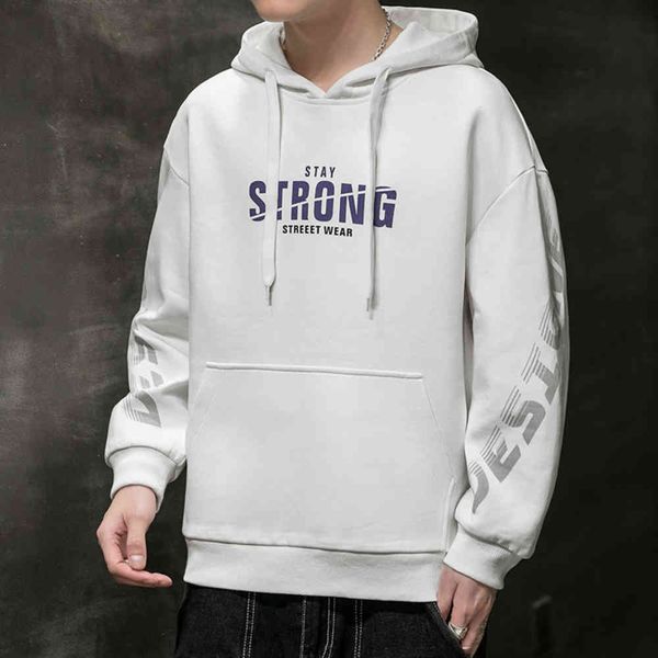 

men's hooded sweater version spring and versatile clothes coat men, Black