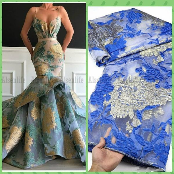 

robe de soiree latest african brocade lace flower prom dress mermaid spaghetti straps evening gowns sparkly party wear, Black