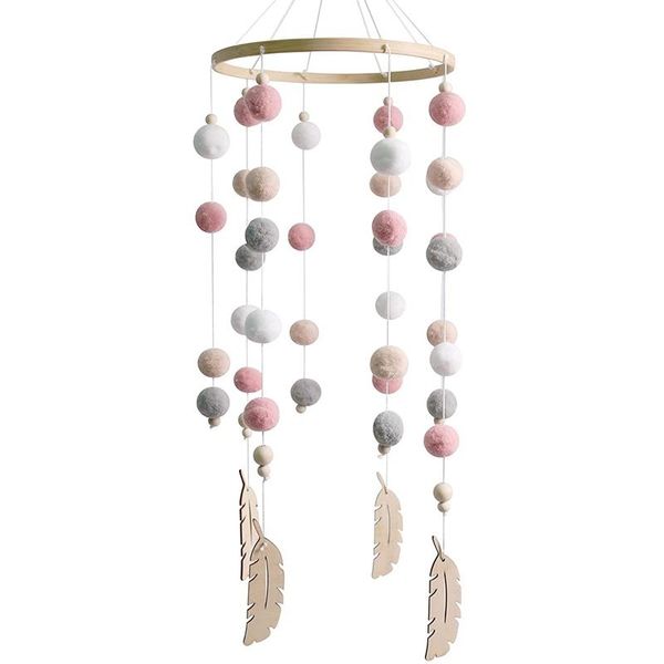 

baby crib nursery mobiles girl wooden beads for children boys girls babies bed room decorative objects & figurines