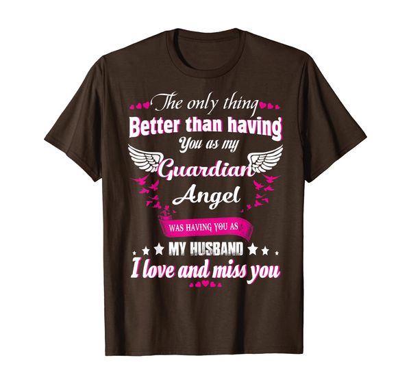

for wives loss husband in memorial loving husband in heaven t-shirt, White;black