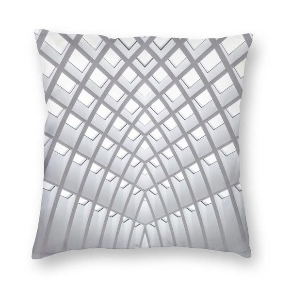 

cushion/decorative pillow white and grey gradient geometric square case home decorative contemporary abstract art cushion cover for car