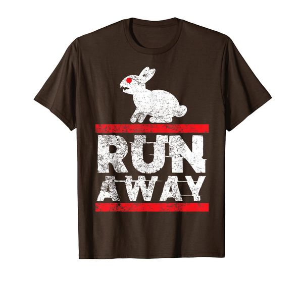 

holy killer bunny run away grail quest funny gift t-shirt, White;black