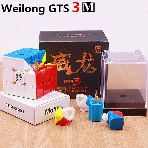 

3x3x3 moyu weilong gts v2 m 3m magnetic puzzle magic gts2m speed cube gts 2m magnets cubes profissional toys for children