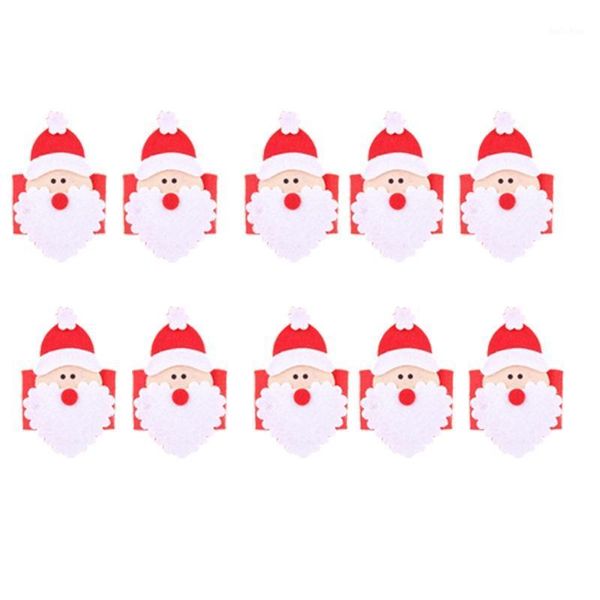 

christmas decorations 10pcs decoration santa claus napkin rings serviette holder table holders banquet dinner for home res
