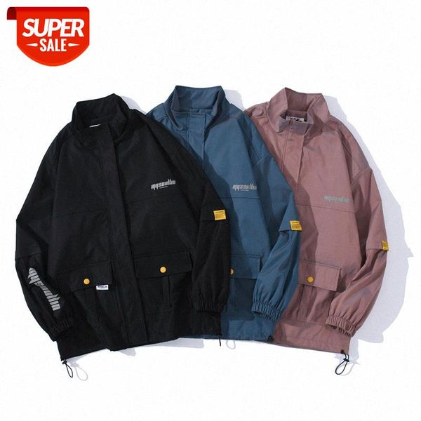 

men's street loose trend hip-hop printed jacket windbreaker #kl2p, Black;brown