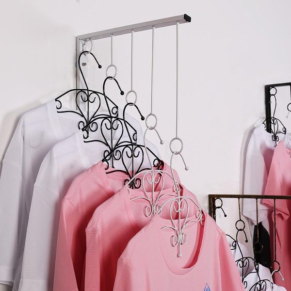 

clothes hanger wall mounted garment racks 5 ring clothing organizers display stand k888 hangers &