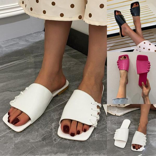 

slippers flip flops ladies summer thick heel fashion casual go out flop women's zapatilla mujer shoes 2021, Black