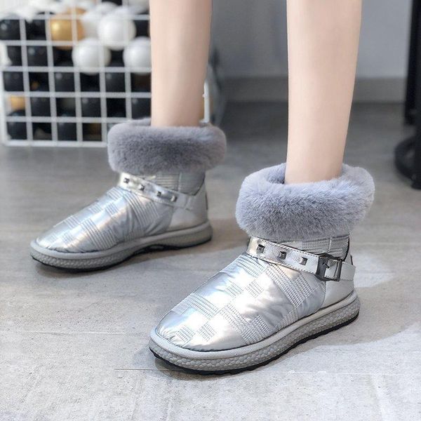 

women's rubber boots shoes round toe booties ladies flat heel australia winter footwear boots-women rain med snow botines mujer, Black