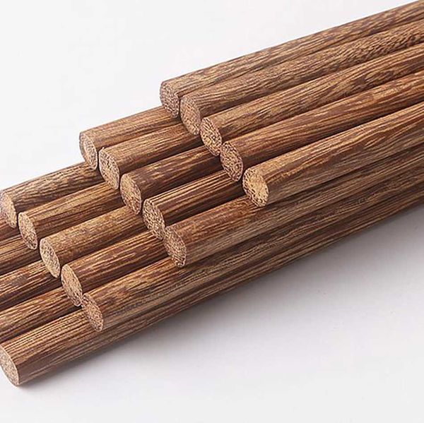 Bacchette di legno naturale senza cera lacca Stoviglie Stoviglie Bacchette di sushi naturali riutilizzabili in stile classico cinese DHJ29