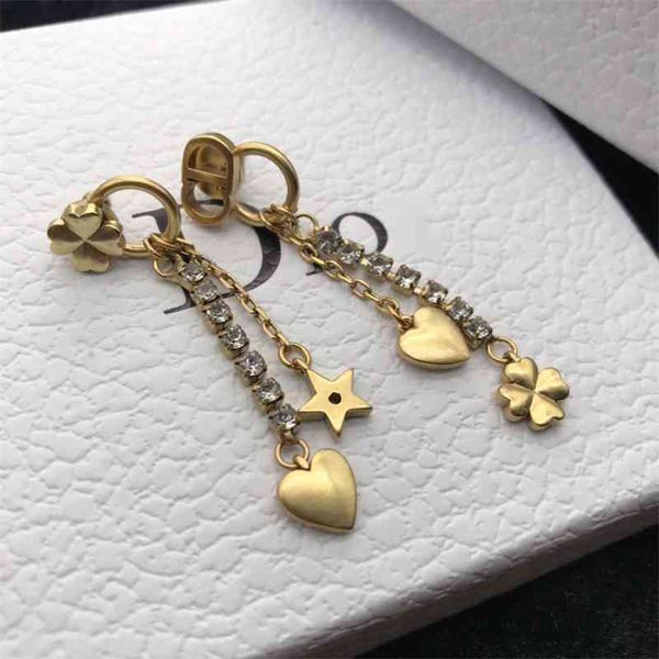 

75% off outlet online family's new four leaf clover earrings, Silver