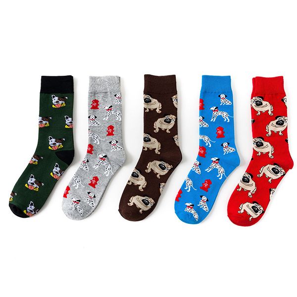 

women's sorks hosiery men's creative personality dog cotton sos street trend, Black;white