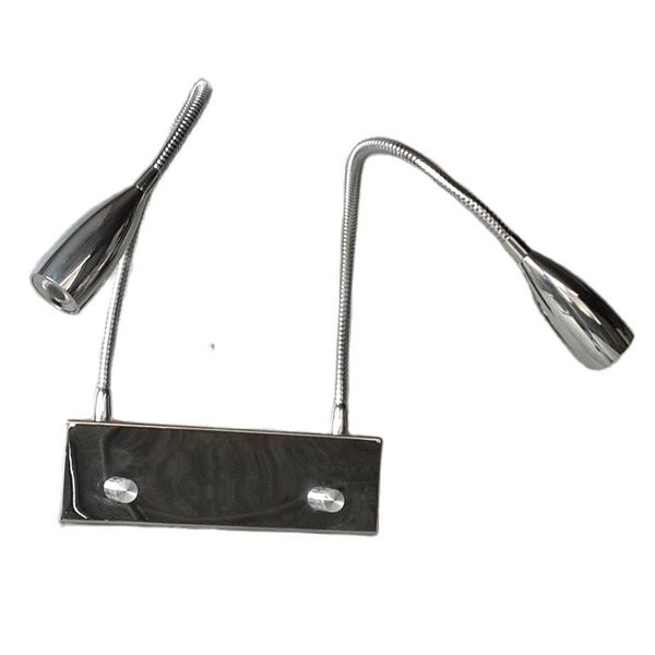 

ch dimmable led reading lights lamps wall light fixtures 2x3w knob on/off dim brightness 15%-100% dual spotlights working independent chrome