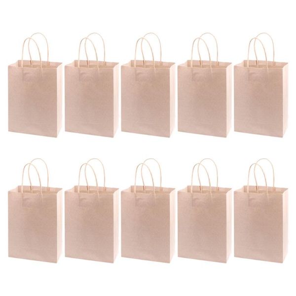 

gift wrap 10pcs practical package bags with handle simple shopping packing pouches