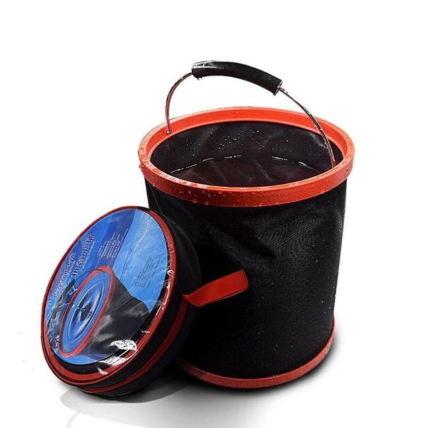

car organizer fishing bucket 12l collapsible folding barrel for boating outdoor camping us water storage bag