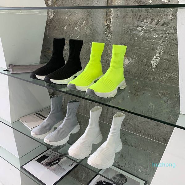 

2021 men women casual shoes speed 3.0 balencaiga trainer sock platform boots socks mens trainers boot fashion black
