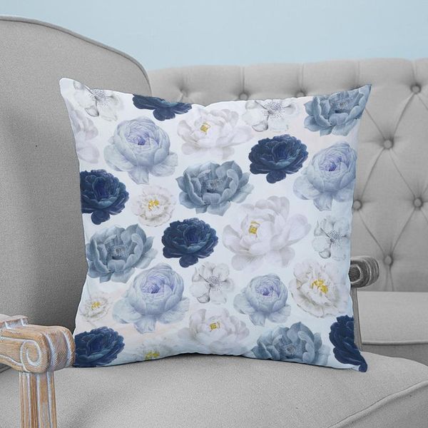 

pillow case watercolor flowers texture printed throw plush fabric pillowcase home decorative