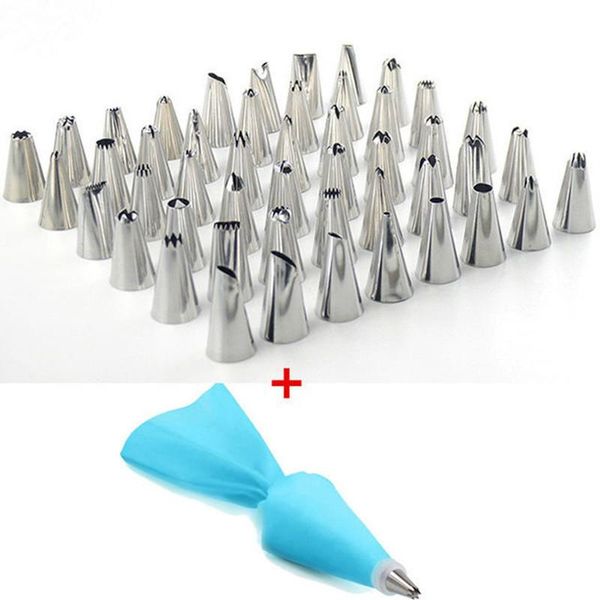 

cake tools 54 pc diy dessert stainless steel cup pan decorating tip sets decorater box russia icing piping nozzles pastry tips