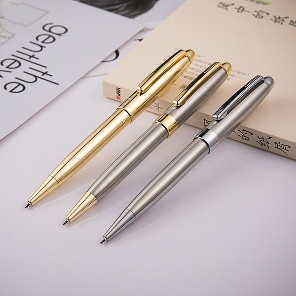 

2021 metal rotating ballpoint pen business pens student teacher office writing gift, Blue;orange