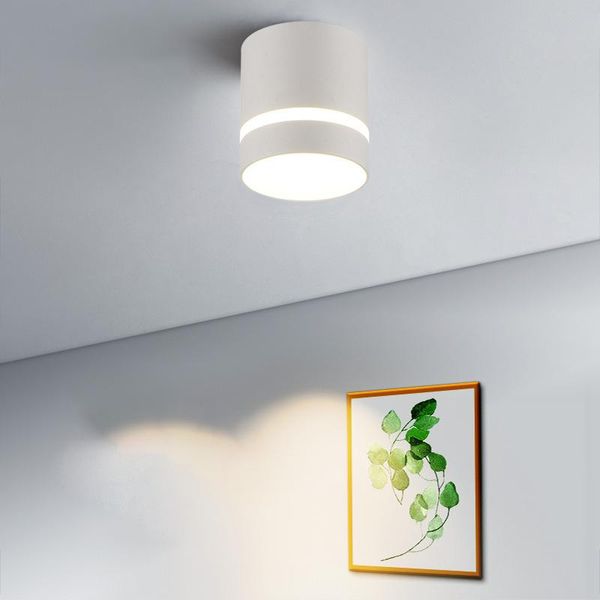

downlights led surface mounted downlight creative nordic style shopping mall clothing store terrace hole round ceiling spotlight