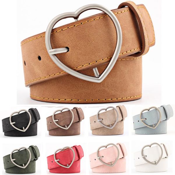 

belts women ladies fashion heart buckle belt jeans dress waistband bltyn0312, Black;brown