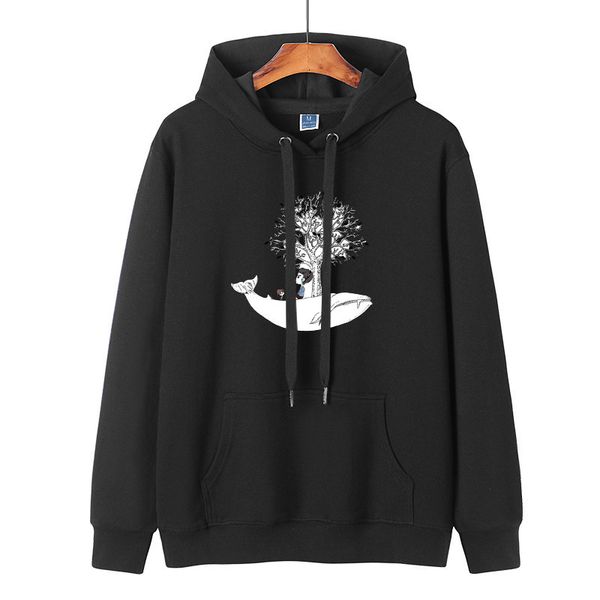 

fall hoodie loose men's sweater xm1526, Black
