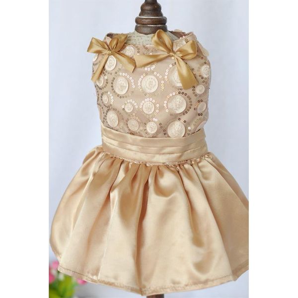 

dog apparel fashion princess pet wedding dresses tutu skirt puppy cat dress with satin butterfly tie xs-xl teddy