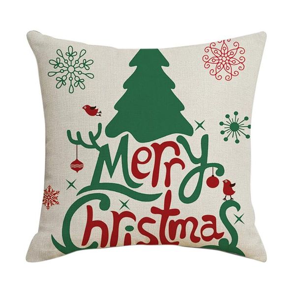 

pillow case christmas pillowcase santa square home decor linen cases cushion covers for sofa seat car gift 45x45cm
