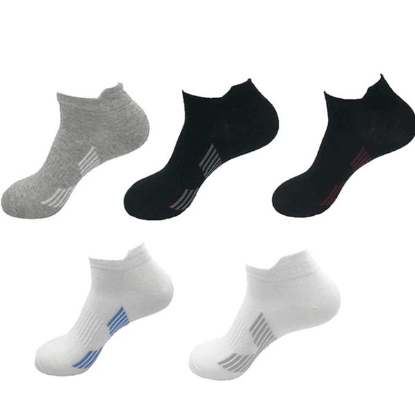 

casual solid color cotton man's socks breathable boat sock slippers, Black