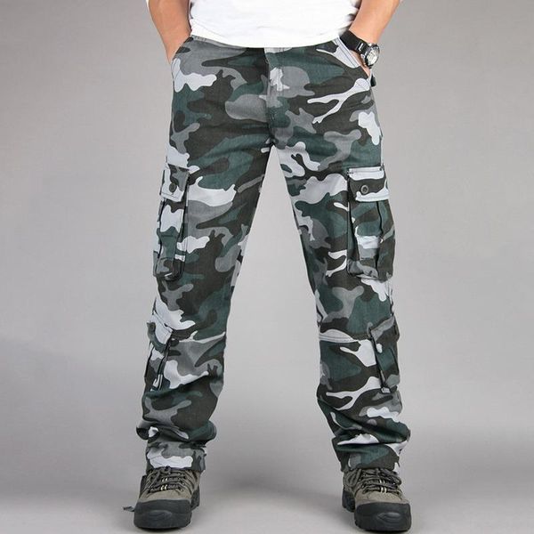 

men's pants camo men military multi pocket cargo trousers hip hop joggers urban overalls outwear camouflage tactical wholesale, Black