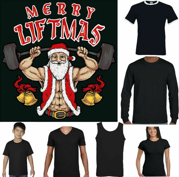 

fitness mens merry liftmas funny christmas training muscle, White;black