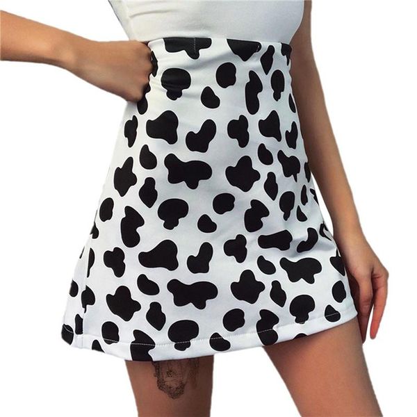 

skirts hirigin summer women's cow printed bodycon skirt 2021 fashion k- street club high-waist casual party, Black