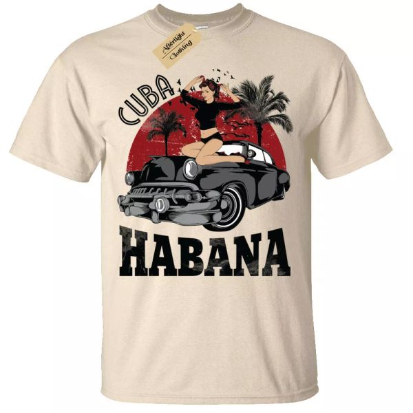 

cuba habana shirt men, White;black