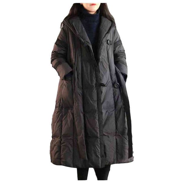 

women's retro down casual loose jacket, warm, fashionable, winter,, Black