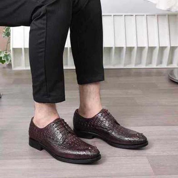 

dress shoes difutouzi crocodile leather man leisure men formal sheos male, Black