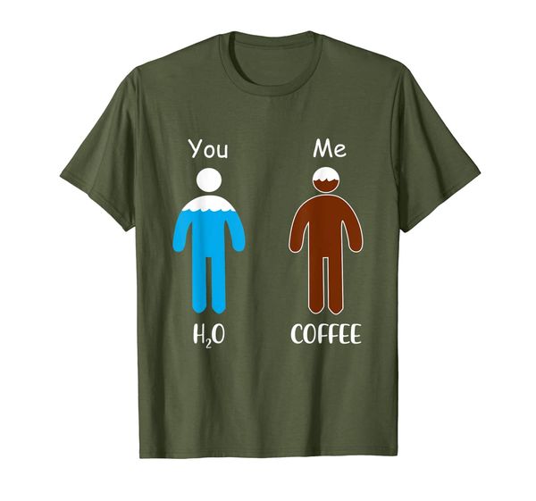 

you h2o and me coffee shirt for men women, lovers coffee t-shirt, White;black