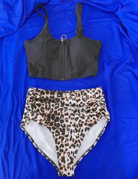 

women's swimsuit split factory goods, White;black