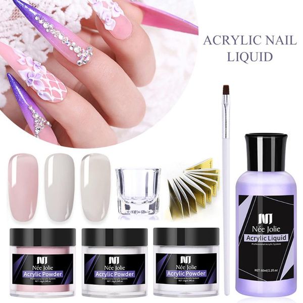

nail art kits acrylic powder set liquid and file glass pen strong adhesion color clarity diy salon