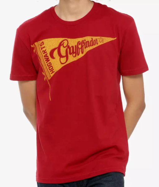 

harry potter gryffindor pennant flag t-shirt new licensed & official, White;black