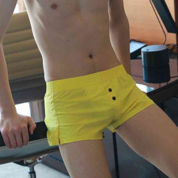 

shorts men's cotton boxer 2020 summer new low waist solid color breathable loose underwear underpants, Black;white