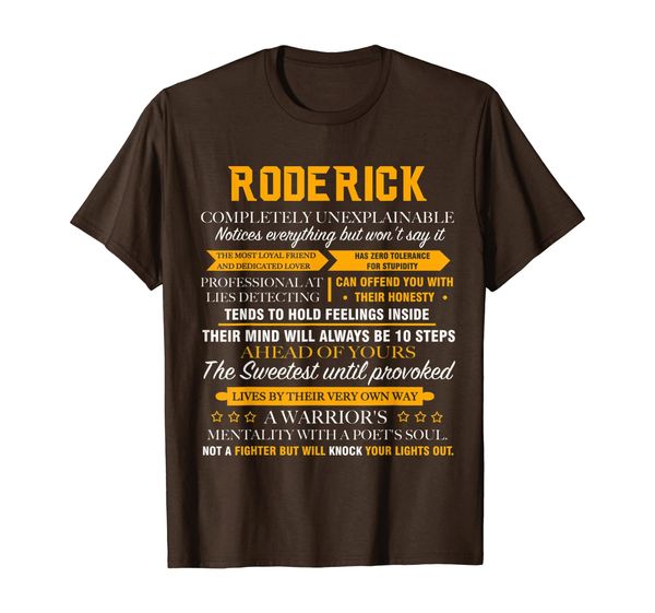 

roderick completely unexplainable name shirt father's day 7, White;black
