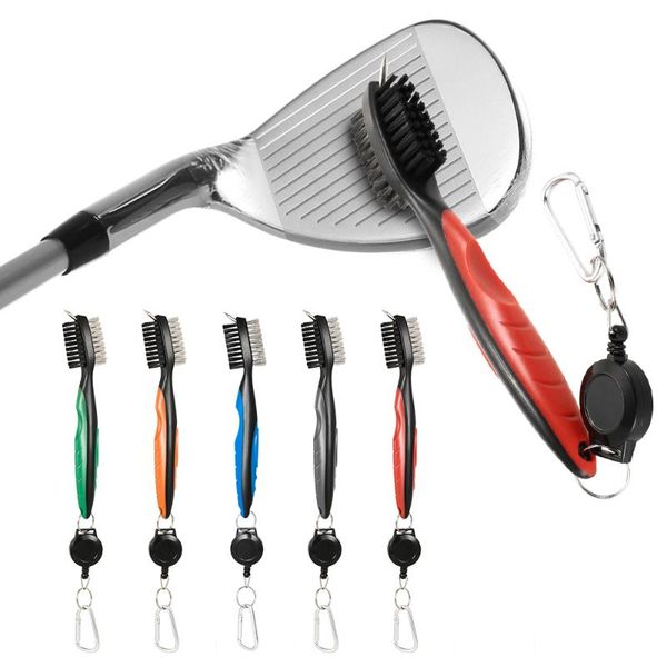 

golf training aids club brush groove cleaning 2 sided putter wedge ball cleaner kit tool gof accessories