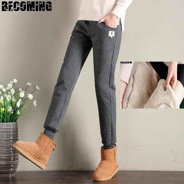 

winter pregnant pants women's plush autumn lambs wool thick warm pregnancy belly maternity bottoms, White