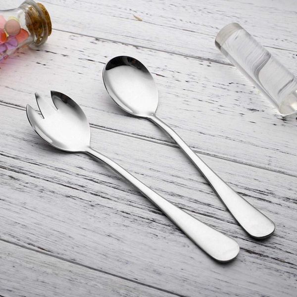

spoons gold salad stainless steel spoon set 2 pcs cutlery unique dessert ettuce