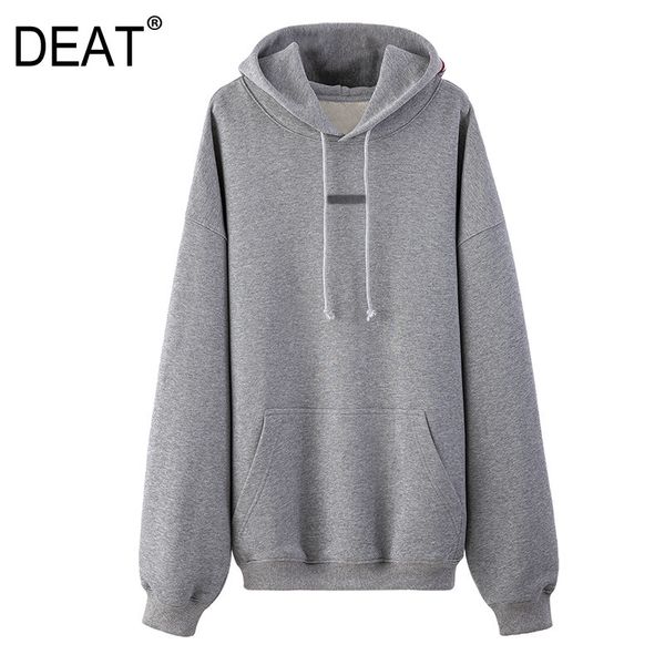 

spring and summer fashion casual long sleeve plush thick hooded loose coat sweatshirt womne sh335 210421, Black