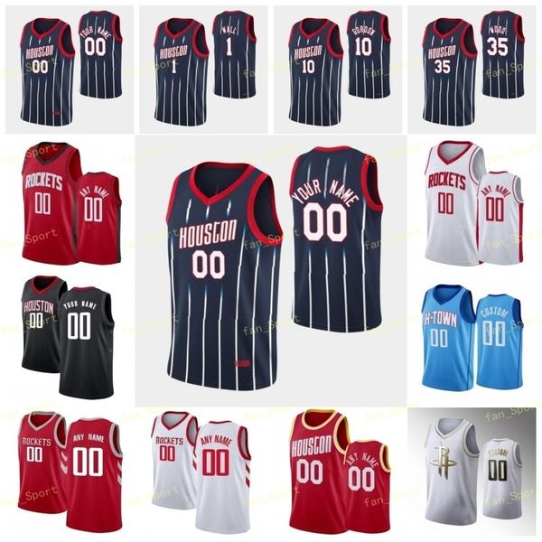 

75th 2022 city earned edition custom christian 35 wood jalen 0 green eric 10 gordon kevin 3 porter jae'sean 8 tate basketball jersey me, Black