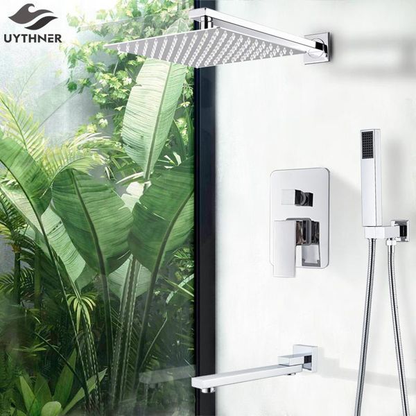 

bathroom faucet chrome rain shower head wall mounted bathtub bath mixer tap beauty set system sets