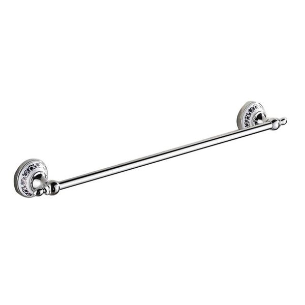 

stainless steel chrome plated blue and white porcelain towel bar, bathroom accessory,wall mount holder racks