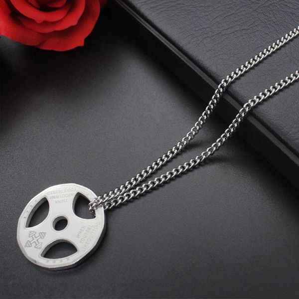 

pendant necklaces gold necklace with a male screening stainless steel chain wholesale hip hop jewelry accessories, Silver